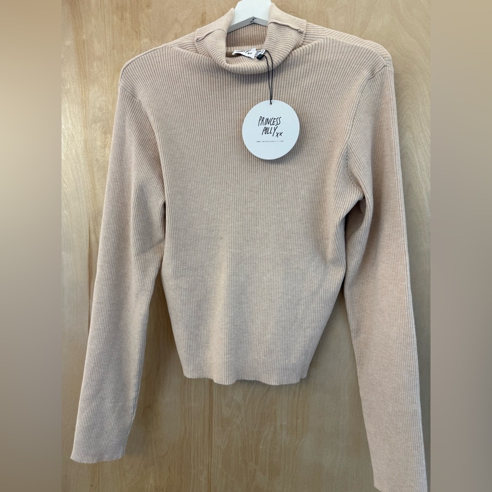Princess Polly Cream Ribbed Turtleneck - Picture 10 of 11